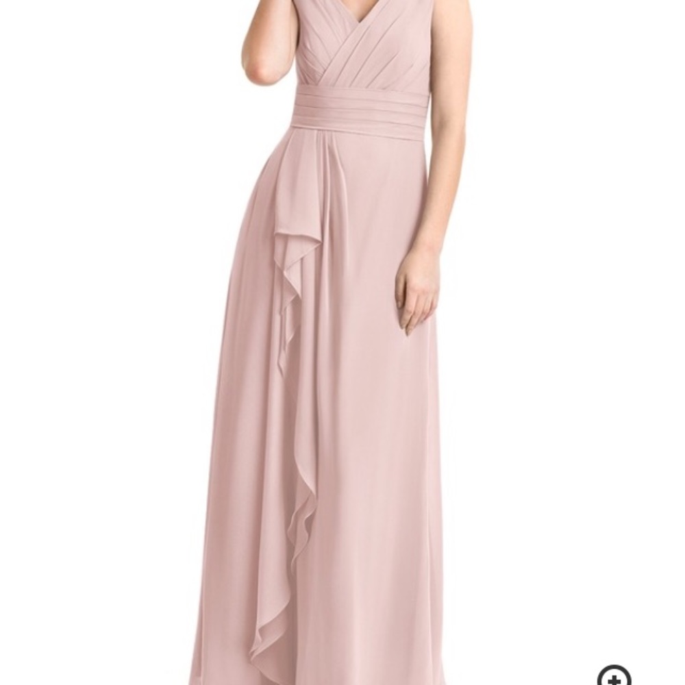 Full length pink bridesmaid dress